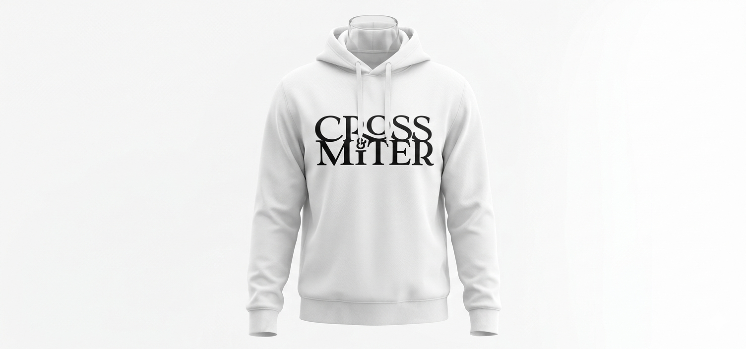 Cross & Miter Hoodie (WHT)